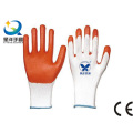 13G poliéster nitrilo cubierto, guantes de trabajo de seguridad (N7001)